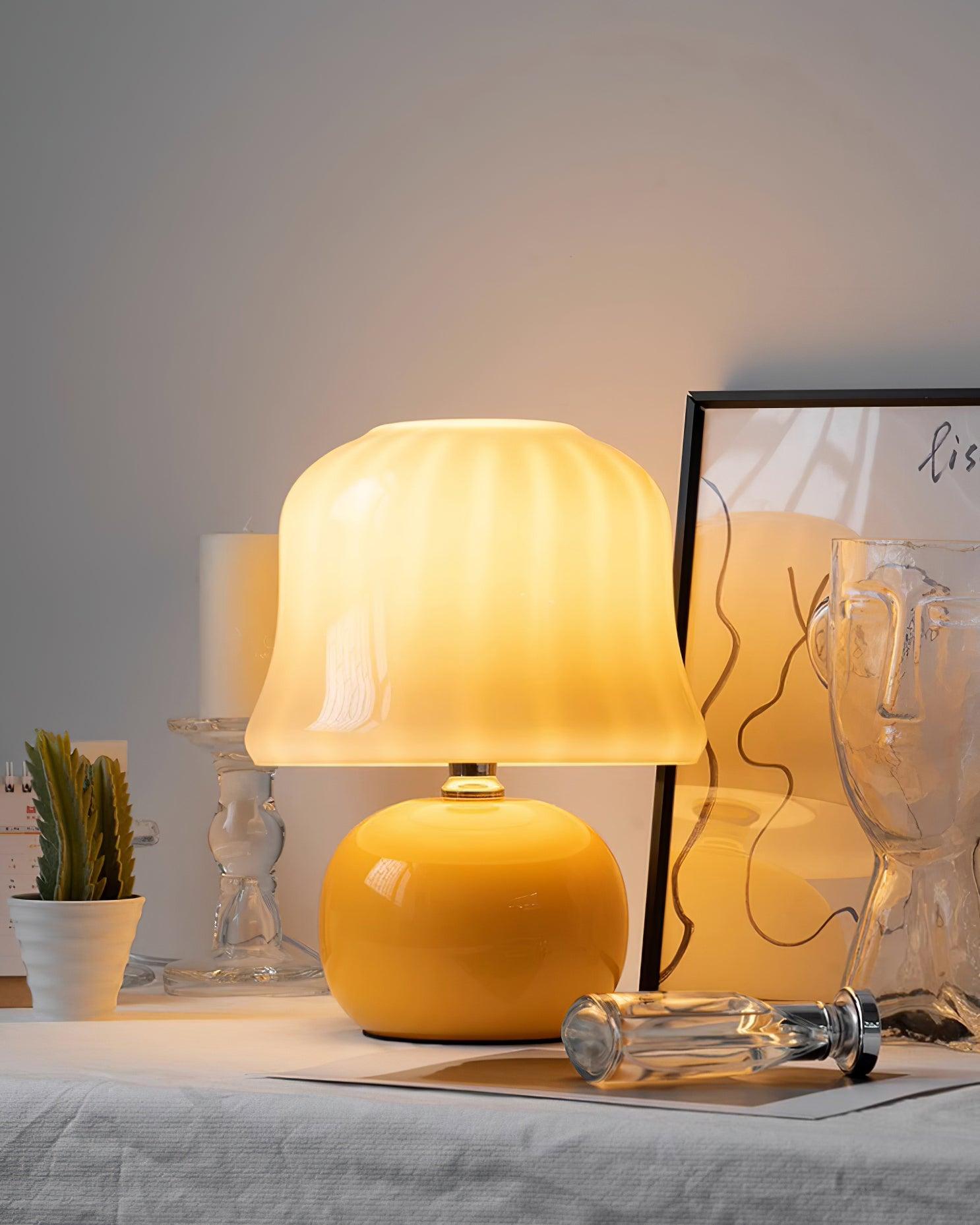 Cream Mushroom Table Lamp