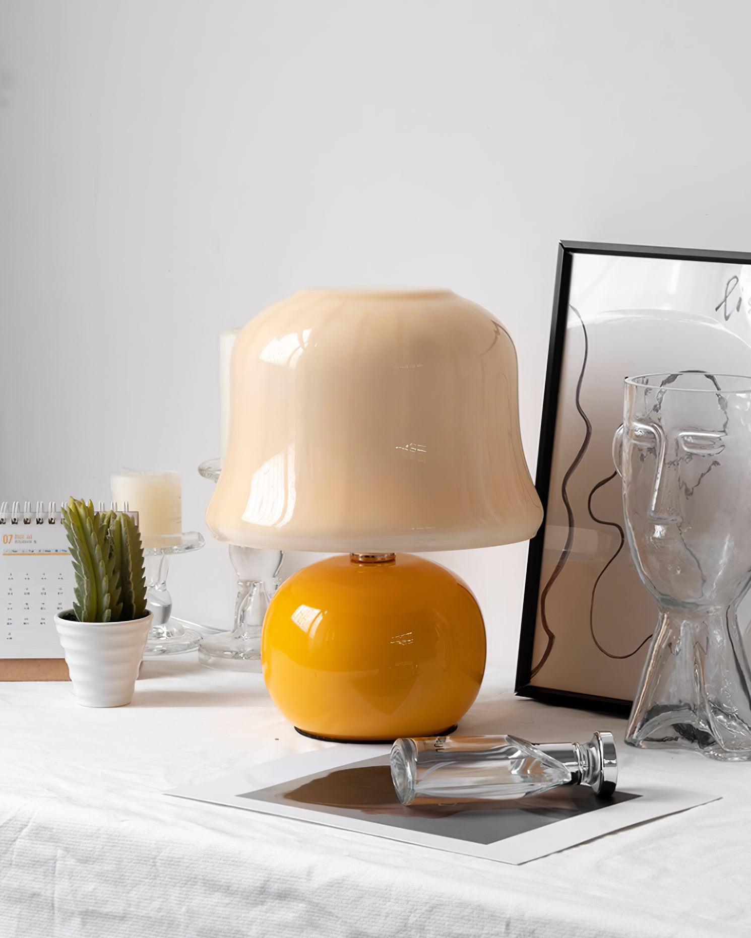 Cream Mushroom Table Lamp