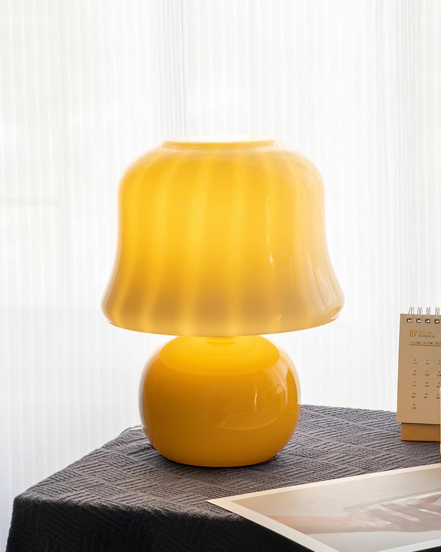 Cream Mushroom Table Lamp