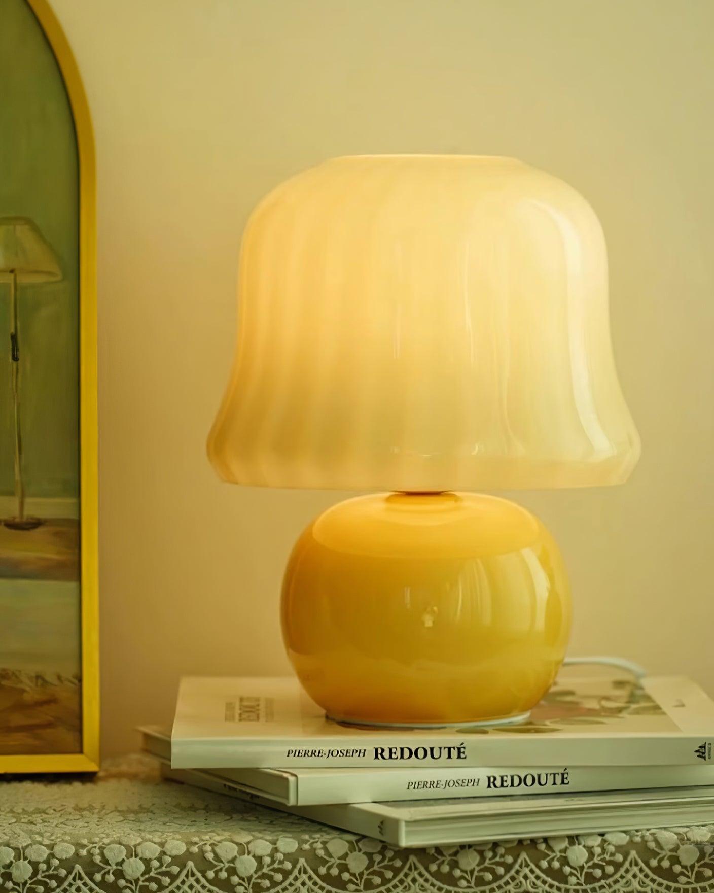 Cream Mushroom Table Lamp