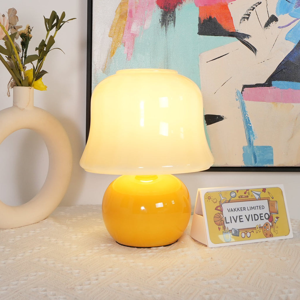 Cream Mushroom Table Lamp