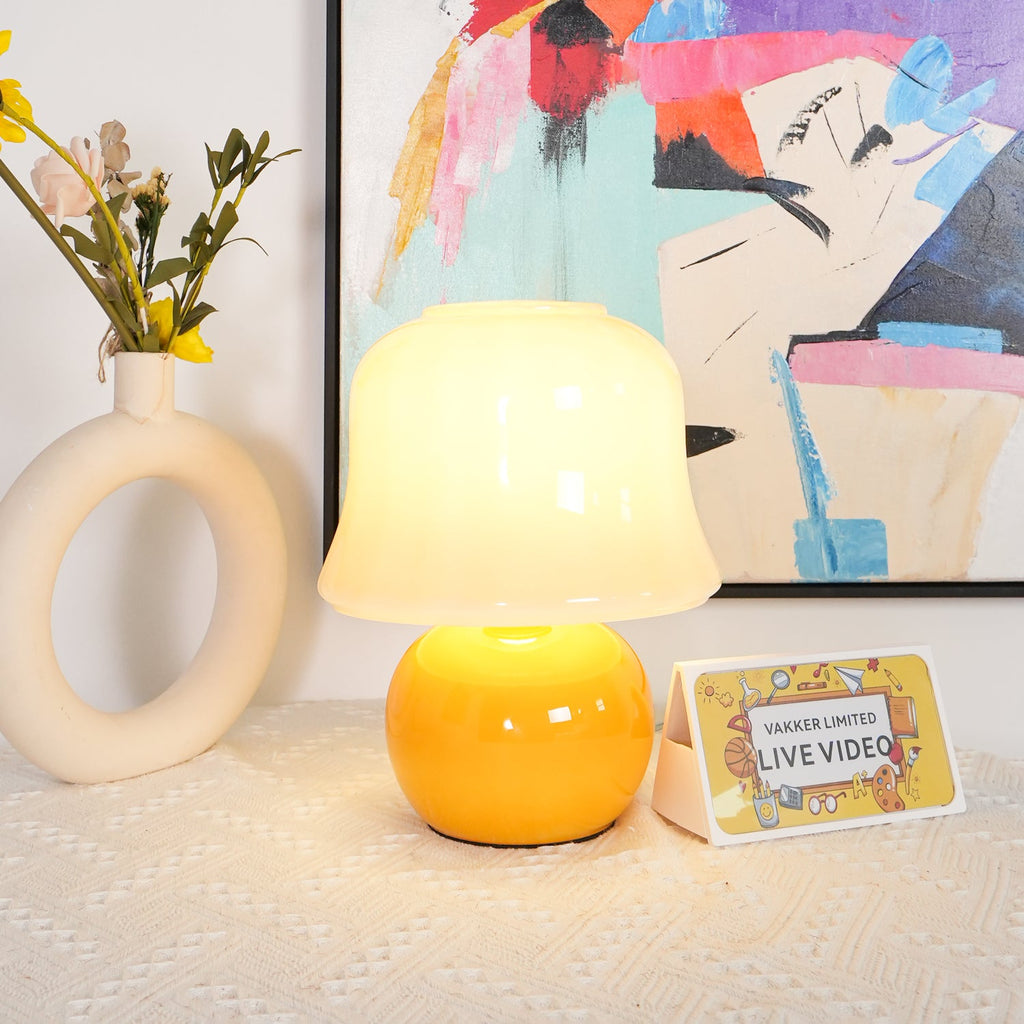 Cream Mushroom Table Lamp