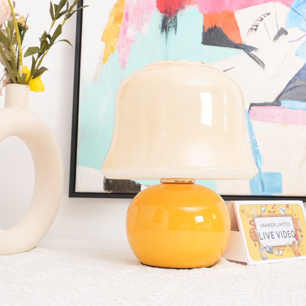 Cream Mushroom Table Lamp