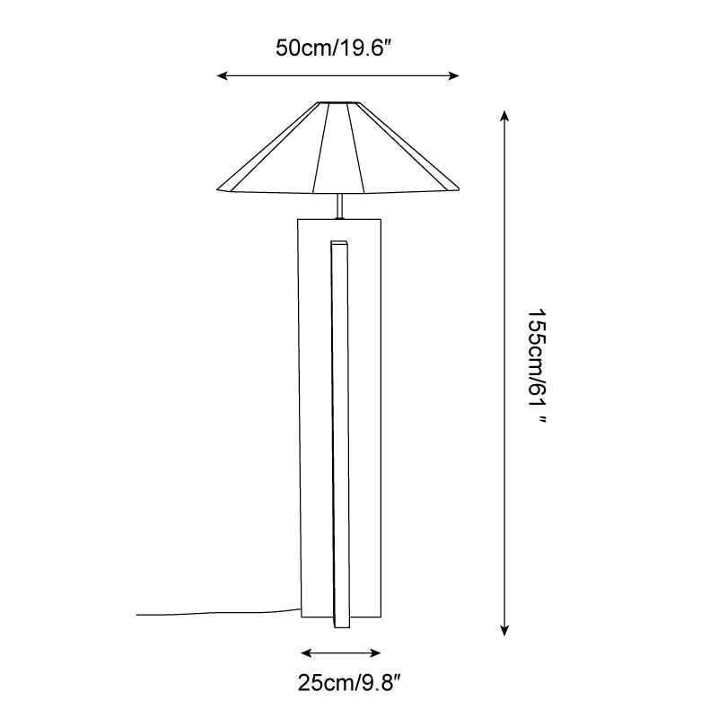 Crossbase Wooden Floor Lamp