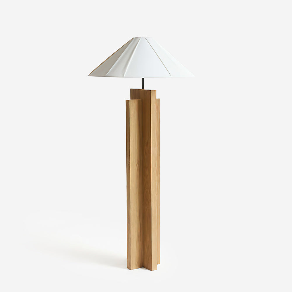 Crossbase Wooden Floor Lamp