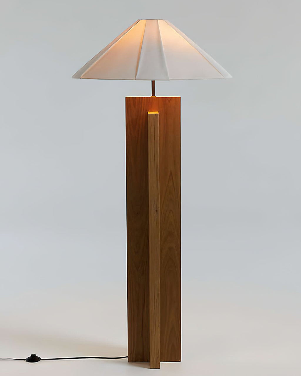 Crossbase Wooden Floor Lamp