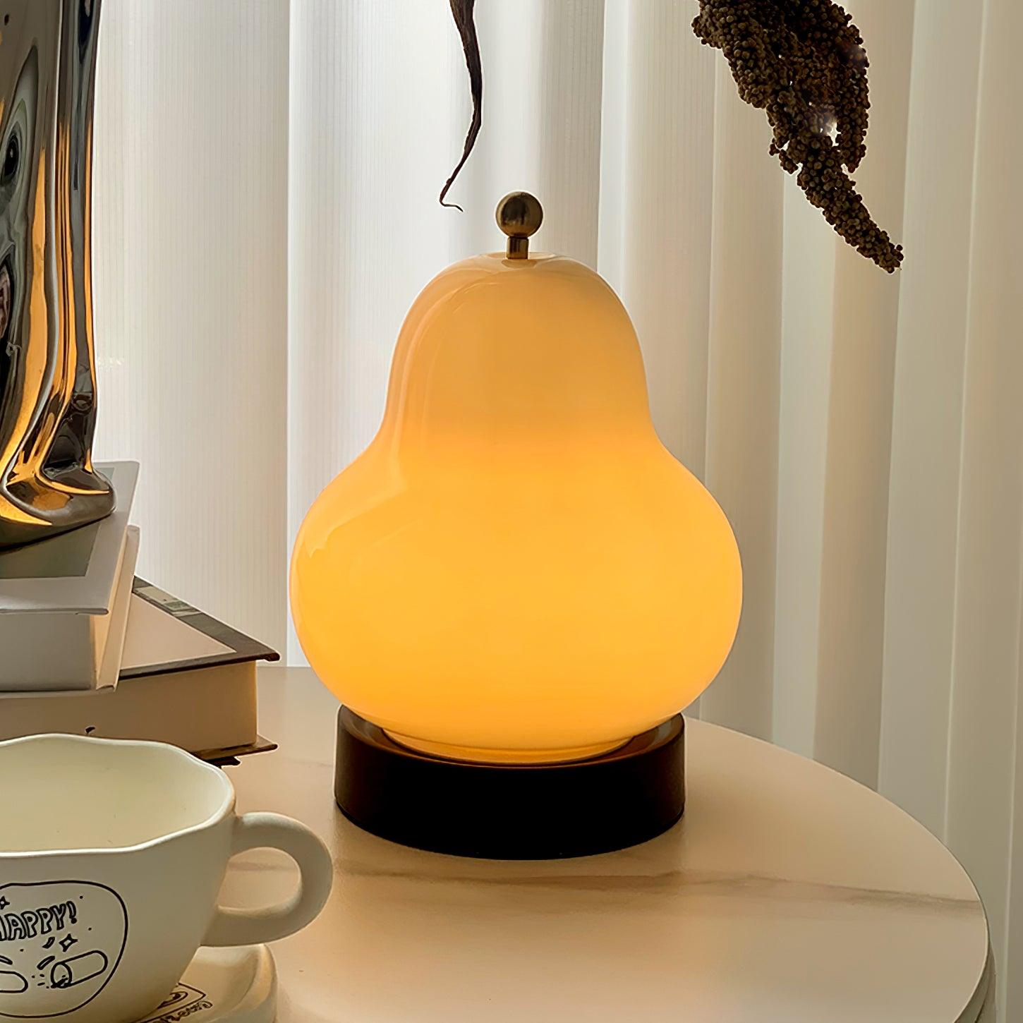 Cute Pear Table Lamp  (built-in battery)