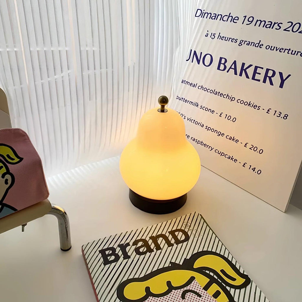 Cute Pear Table Lamp  (built-in battery)