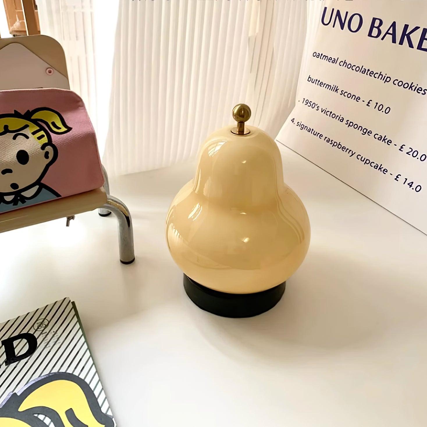 Cute Pear Table Lamp  (built-in battery)