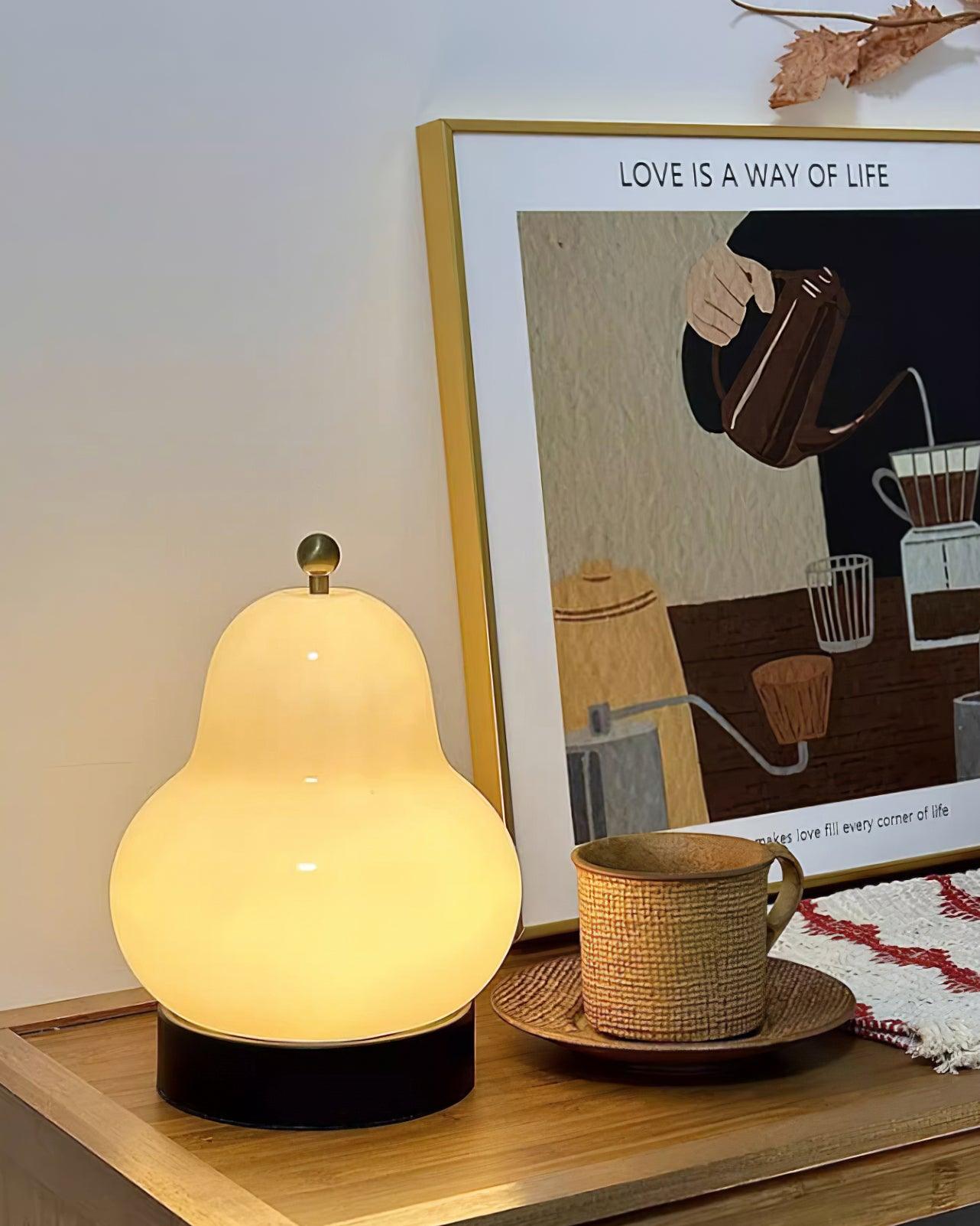 Cute Pear Table Lamp  (built-in battery)