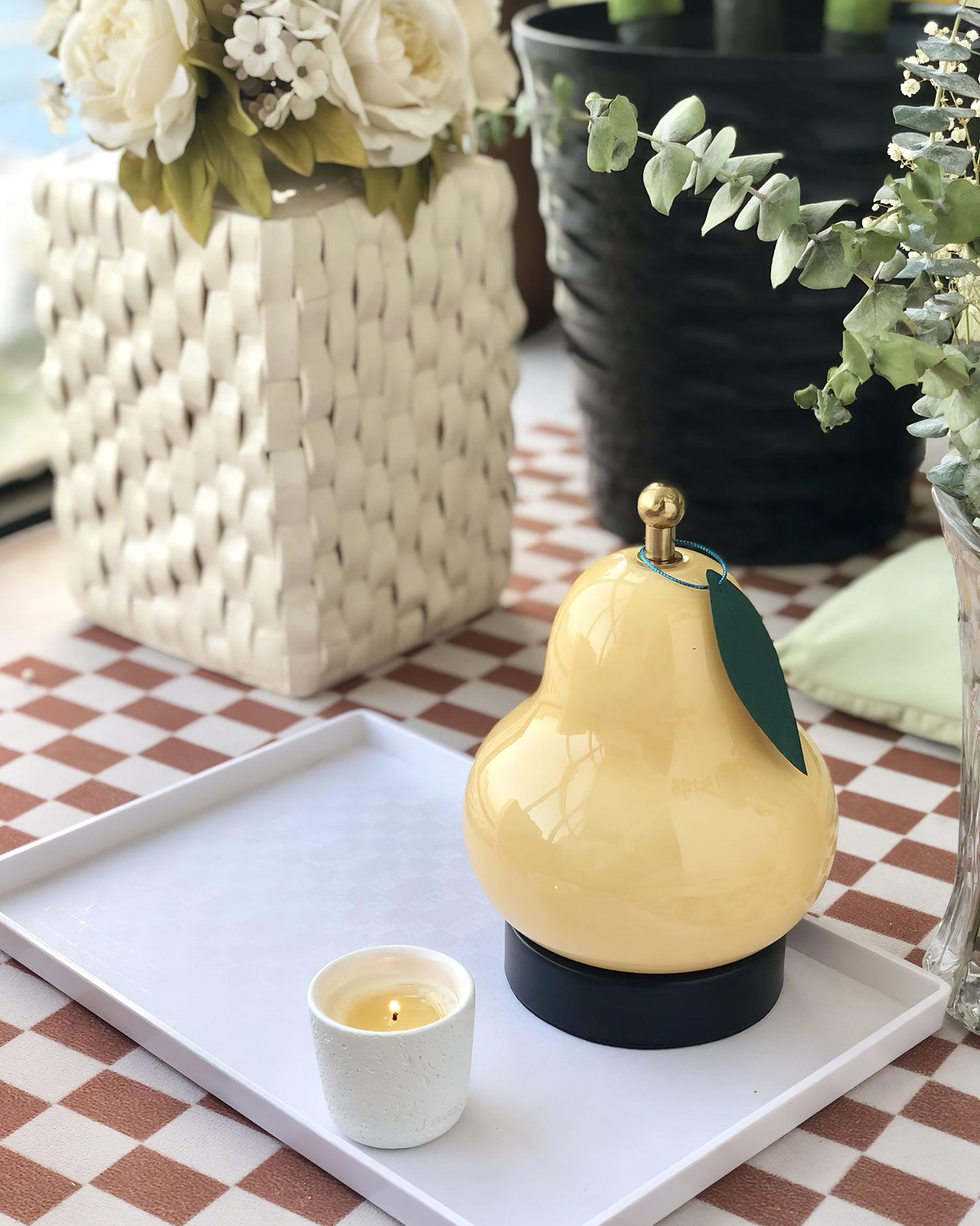 Cute Pear Table Lamp  (built-in battery)