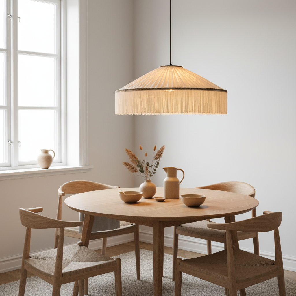 Diosa Fabric Plug In Pendant Lamp