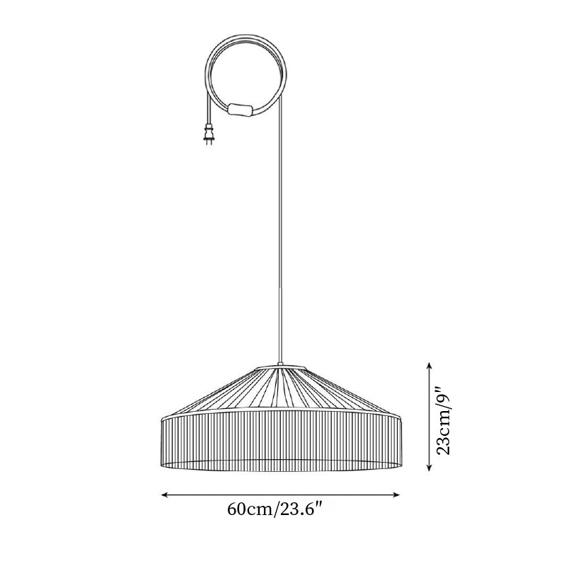 Diosa Fabric Plug In Pendant Lamp