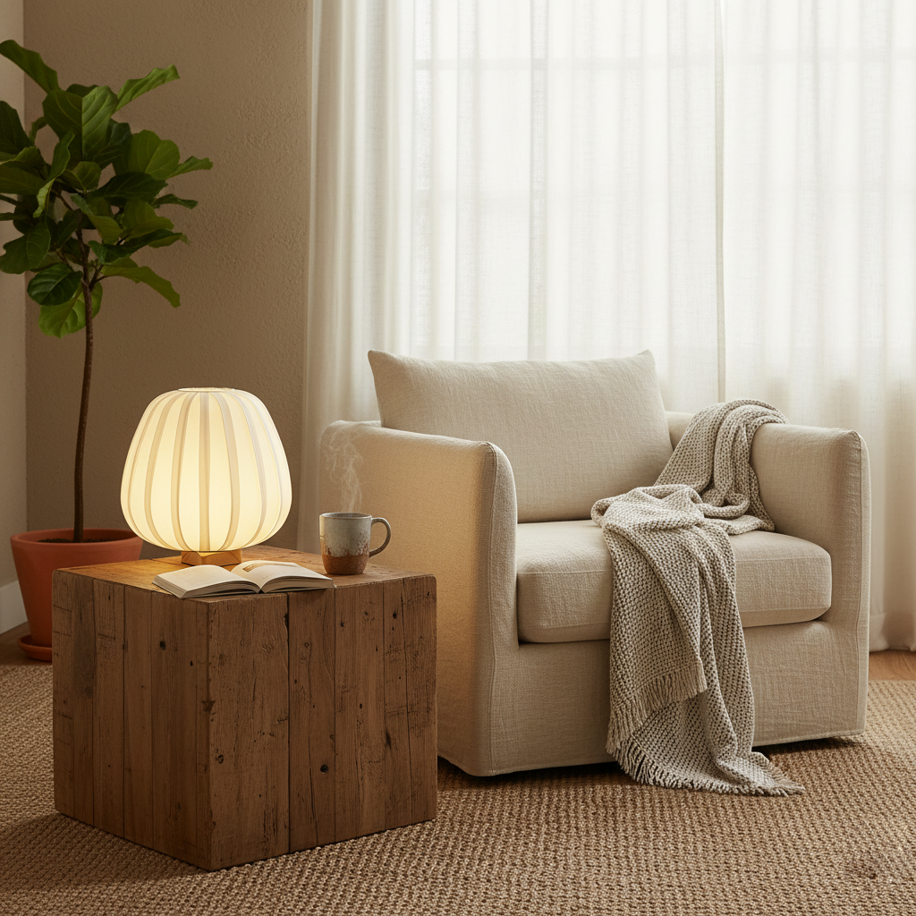 Fabric Minimalist Table Lamp