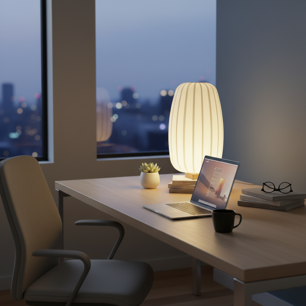 Fabric Minimalist Table Lamp