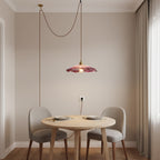 Flower Glass Plug In Pendant Lamp