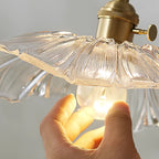 Flower Glass Plug In Pendant Lamp