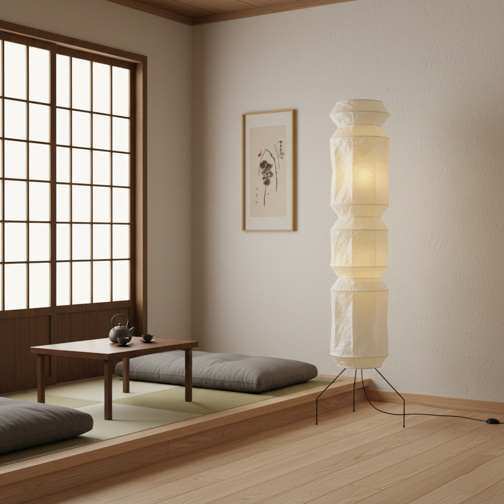 Akari UF4-L6 Floor Lamp 20.4″- 74″