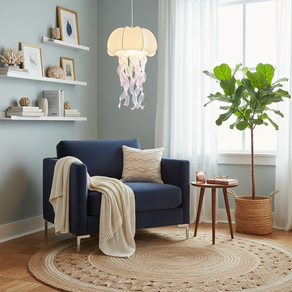 Jellyfish Fabric Pendant Lamp
