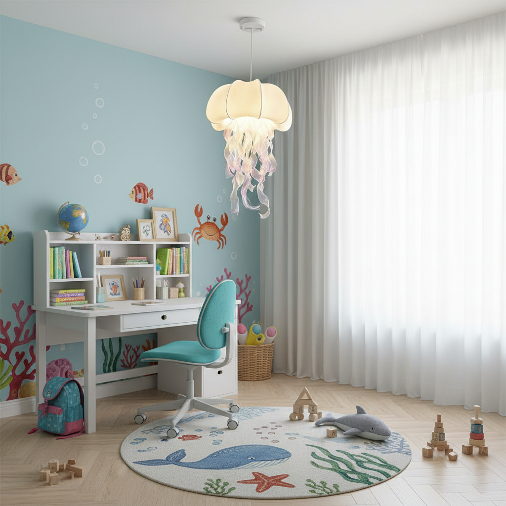 Jellyfish Fabric Pendant Lamp