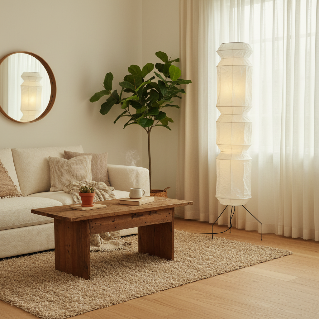 Akari UF4-L6 Floor Lamp 20.4″- 74″