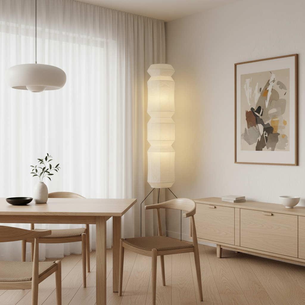 Akari UF4-L6 Floor Lamp 20.4″- 74″