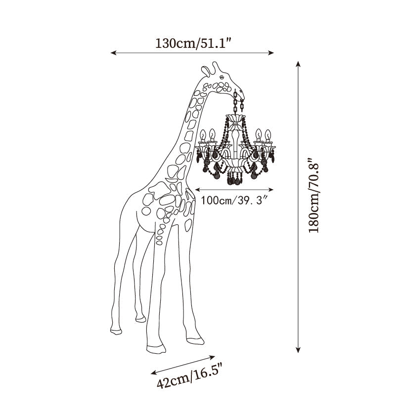 Giraffe Sculpture Floor Lamp