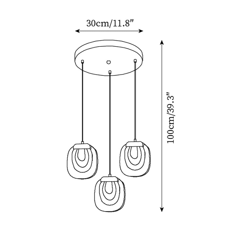 Glass Ripples Pendant Lamp