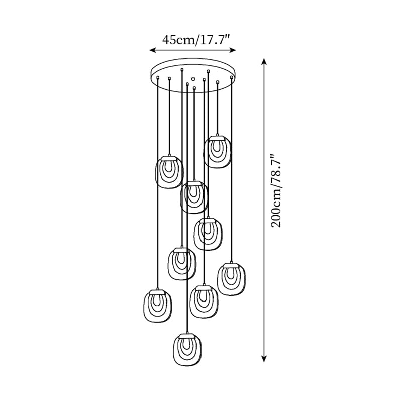Glass Ripples Pendant Lamp
