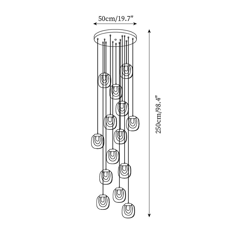 Glass Ripples Pendant Lamp