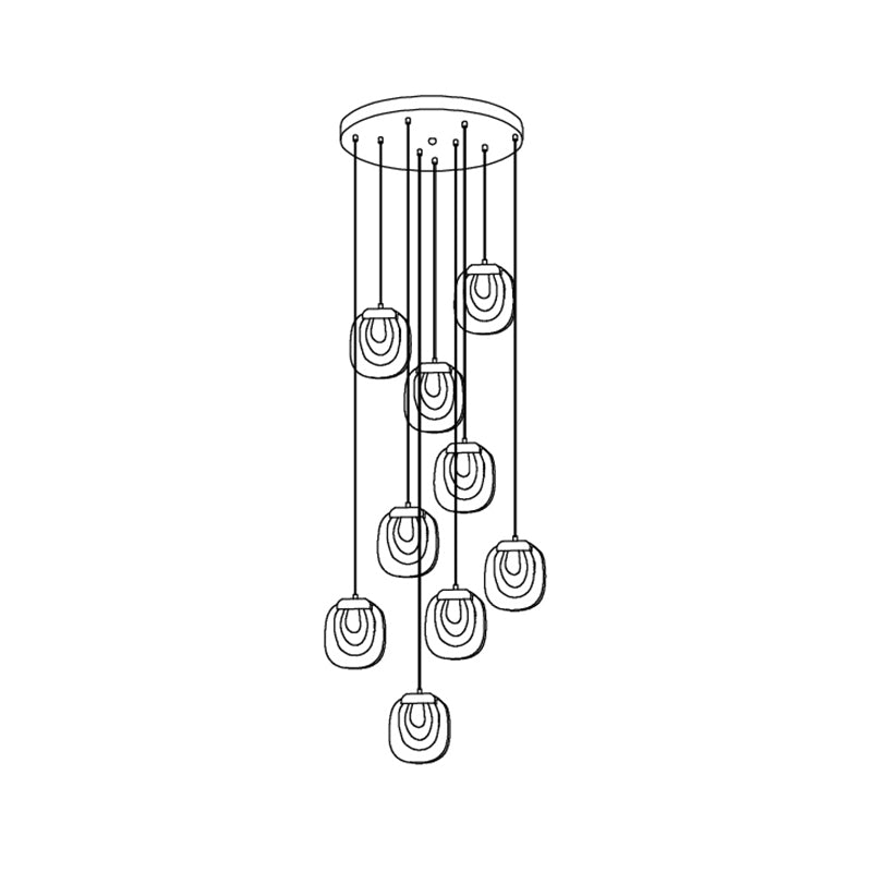 Glass Ripples Pendant Lamp