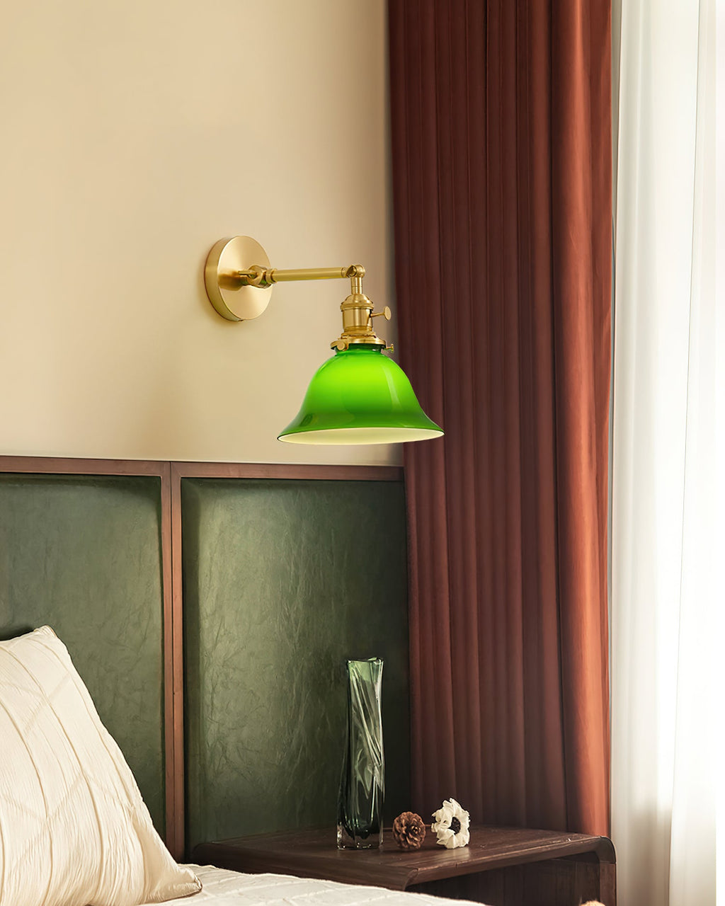 Green Bell Wall Lamp