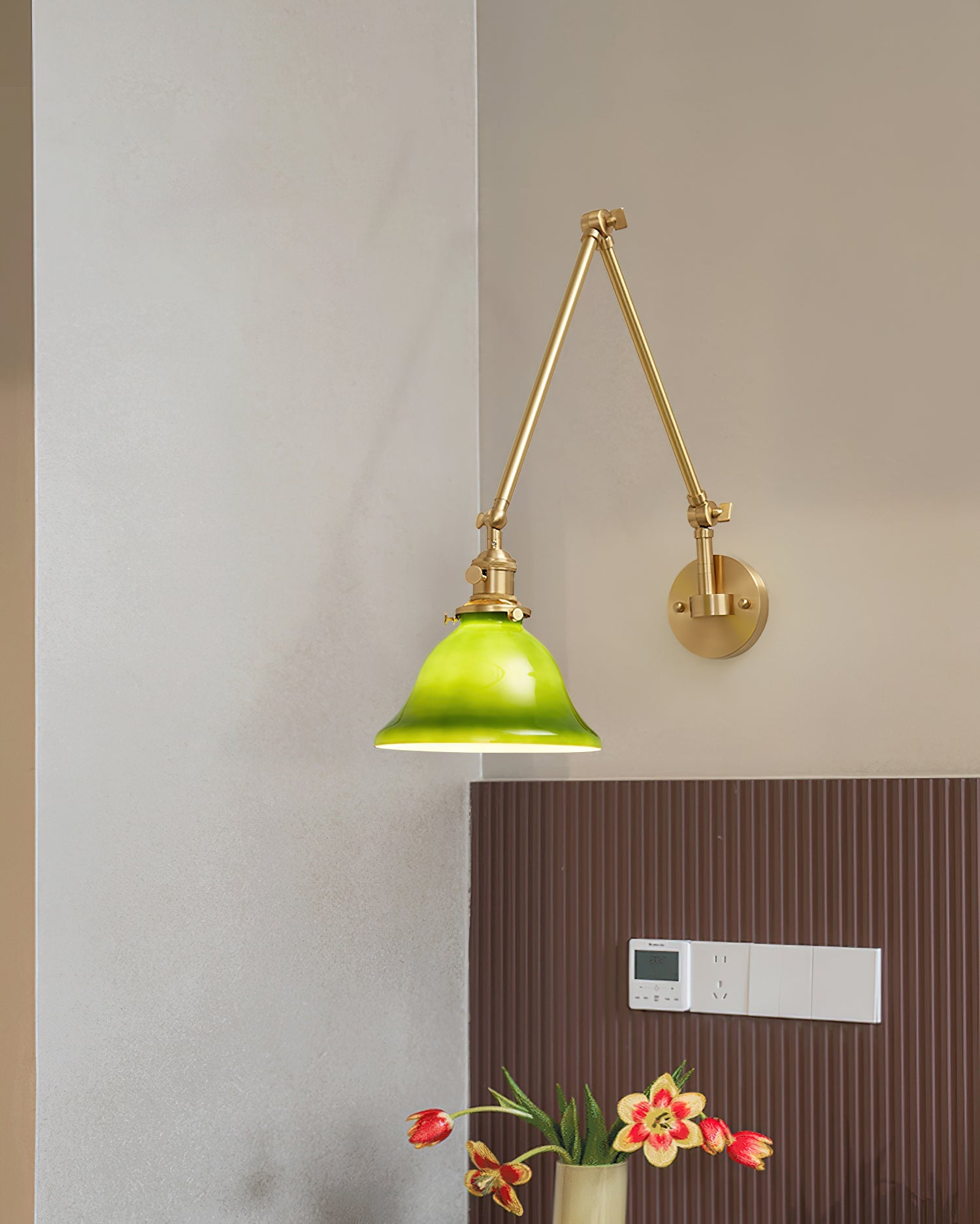 Green Bell Wall Lamp
