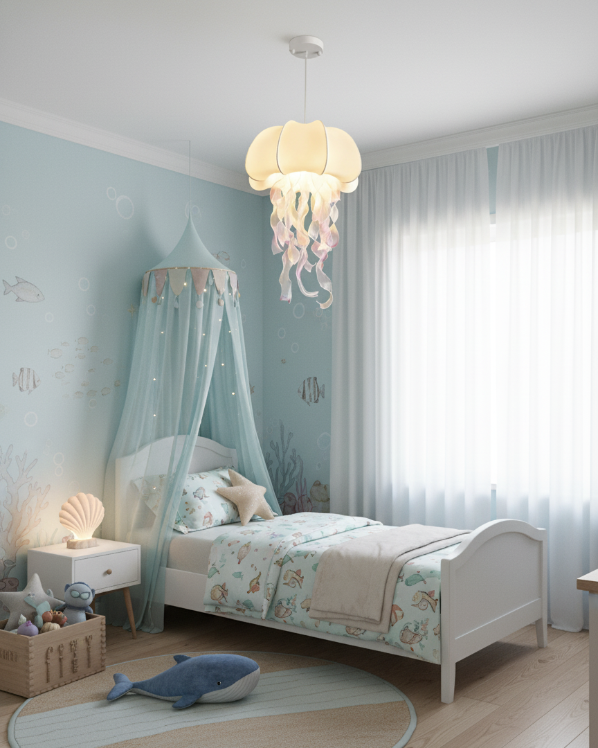 Jellyfish Fabric Pendant Lamp