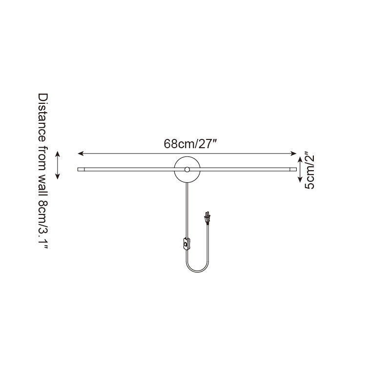 Kady Linear Disc Plug In Wall Lamp