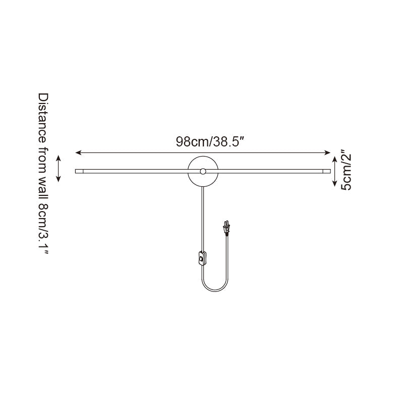 Kady Linear Disc Plug In Wall Lamp