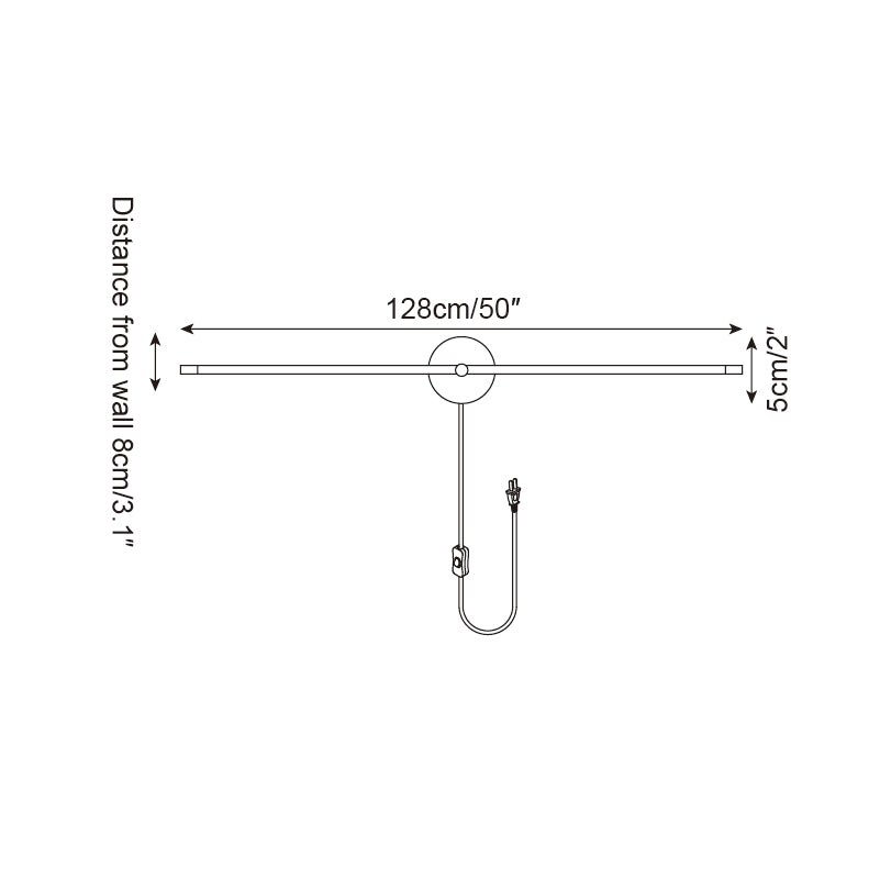Kady Linear Disc Plug In Wall Lamp