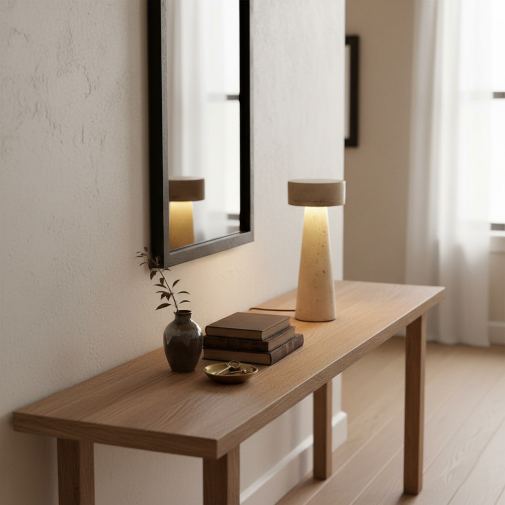 Kiwa Travertine Table Lamp