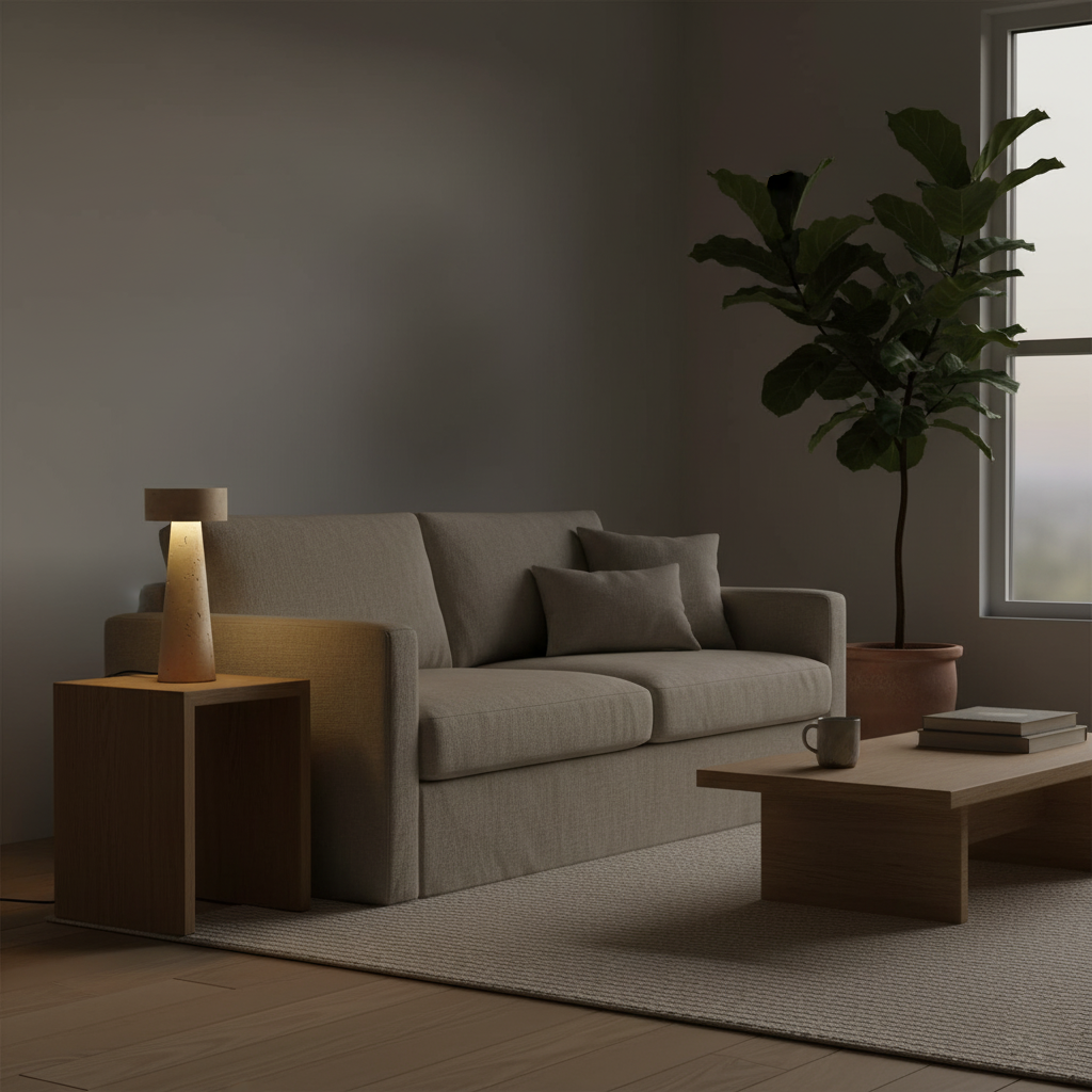 Kiwa Travertine Table Lamp