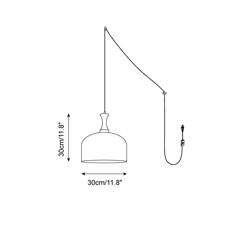 Lacey Glass Plug In Pendant Lamp