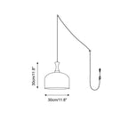 Lacey Glass Plug In Pendant Lamp