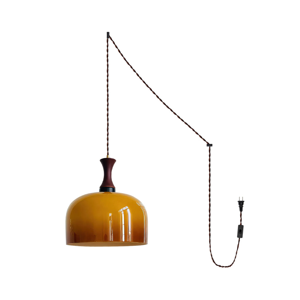 Lacey Glass Plug In Pendant Lamp