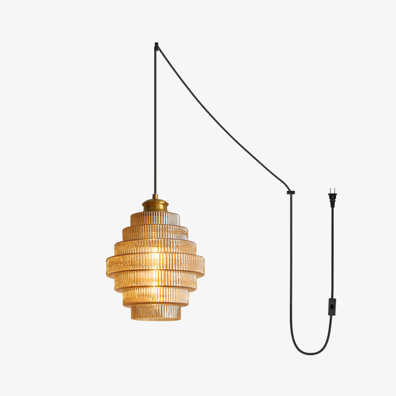 Luella Glass Plug In Pendant Lamp