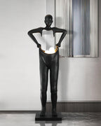 Man Carrying Pants Statue Floor Lamp