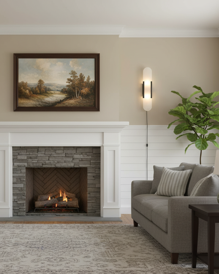 Melange Elongated Plug In Wall Lamp