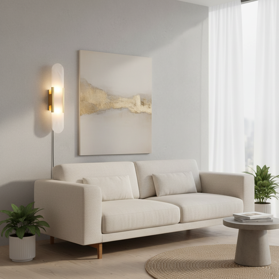 Melange Elongated Plug In Wall Lamp