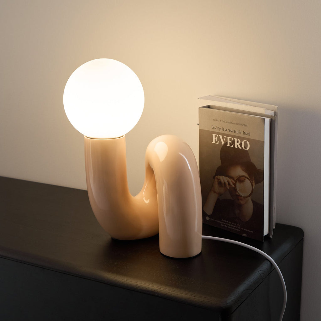 N Shape Glass Table Lamp
