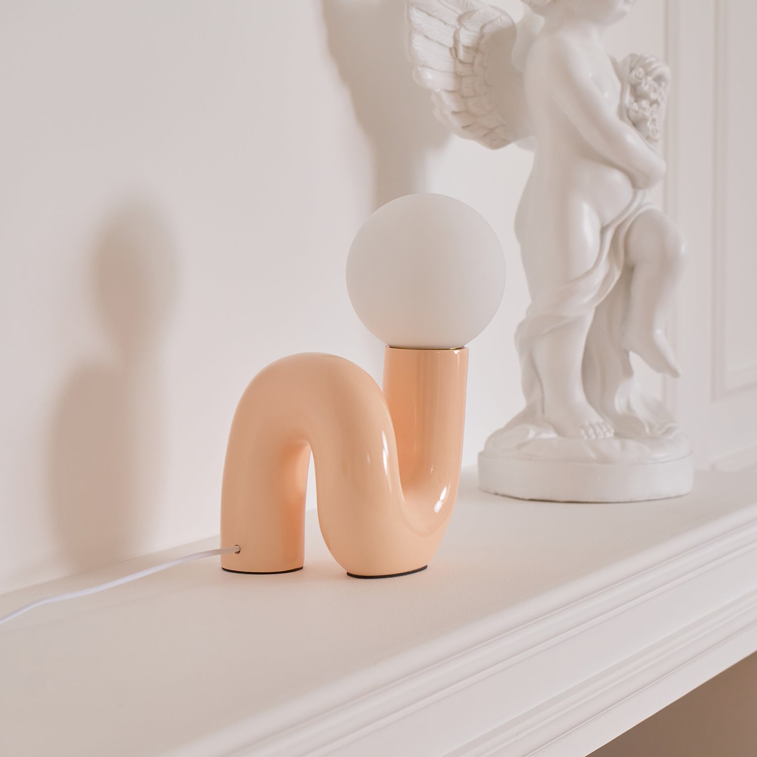 N Shape Glass Table Lamp