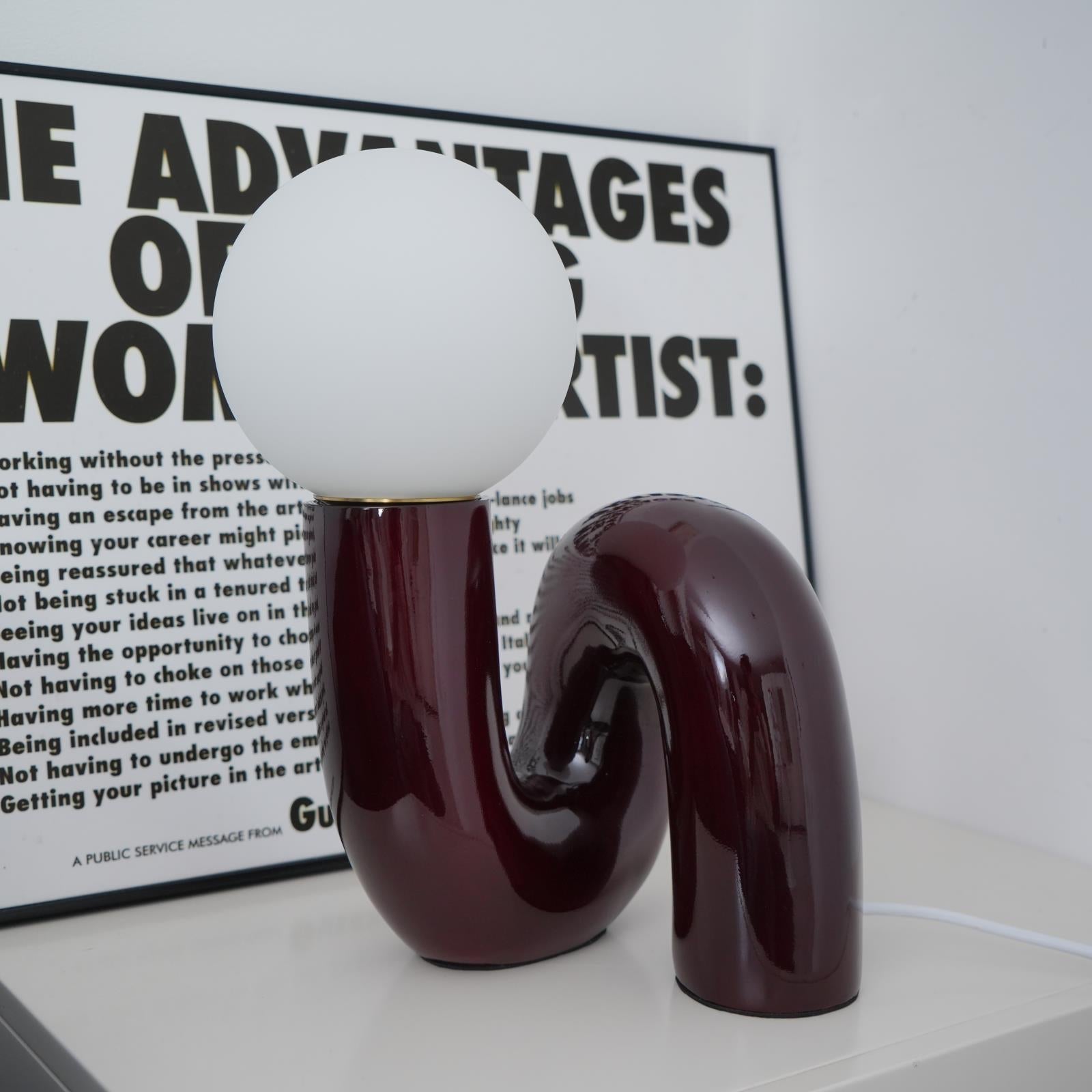 N Shape Glass Table Lamp