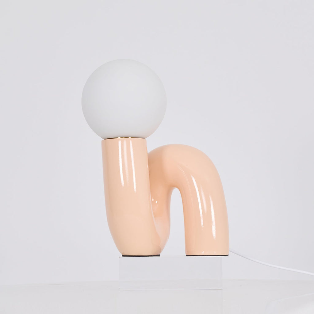 N Shape Glass Table Lamp